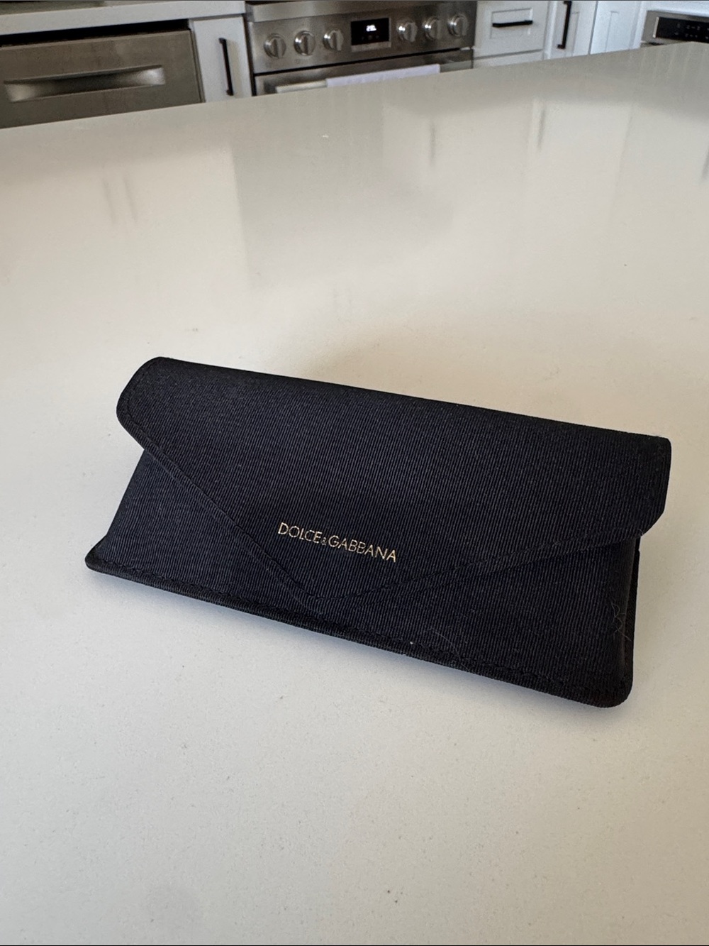 Dolce & Gabbana Black Eyewear Case with Gold Logo